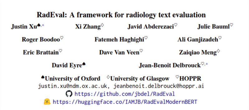 RadEval Radiology Text Evaluation Paper Authors